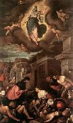 Jacopo Bassano St Roche among the Plague Victims and the Madonna in Glory Sweden oil painting artist